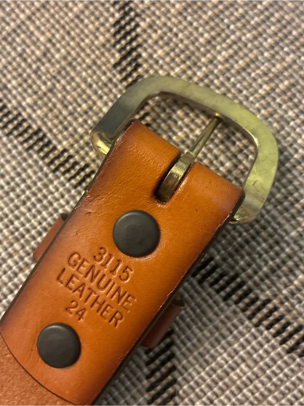 Kids Brown Tooled Leather Belt with Nature Motif